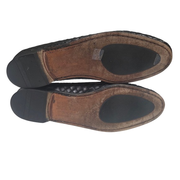 Allen Edmonds St. Lucia Loafers Mens 10.5 B Black Woven Leather Made in Italy - Picture 8 of 13